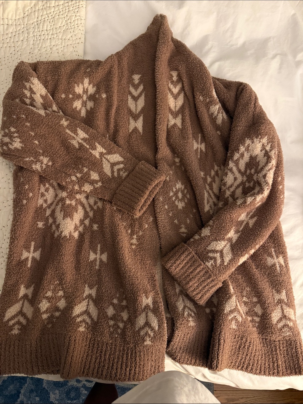 Knox Rose Brown and Cream Patterned Women's Cardigan